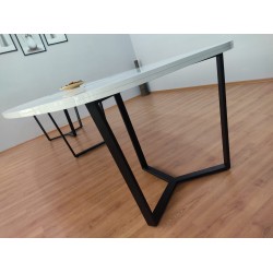 Large Oval Meeting Table White