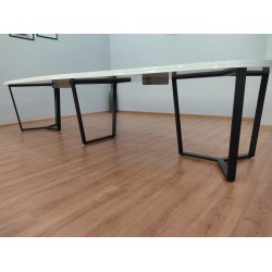 Large Oval Meeting Table White