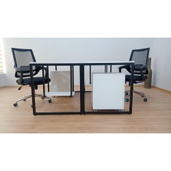 White Keson Binary Desk