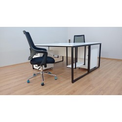 White Keson Binary Desk