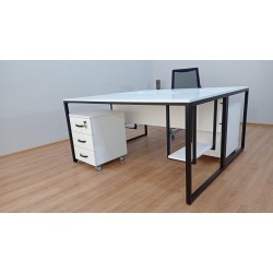 White Keson Binary Desk