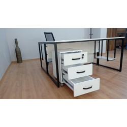 White Keson Binary Desk