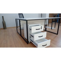 White Keson Binary Desk