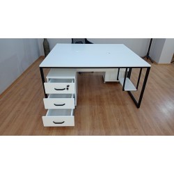 White Keson Binary Desk