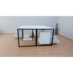 White Keson Binary Desk