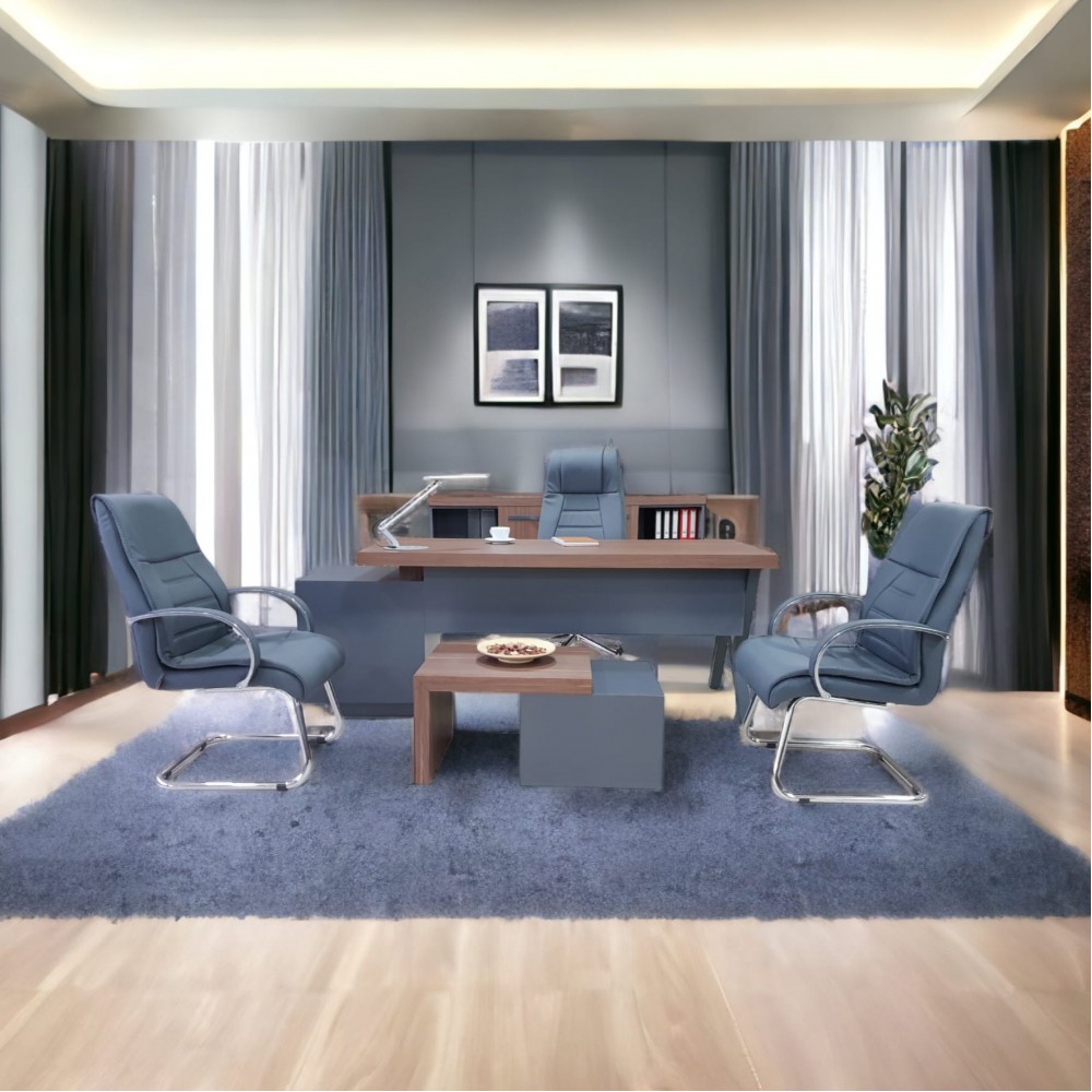 Istanbul Office Executive Office Canberra - Anthracite Walnut