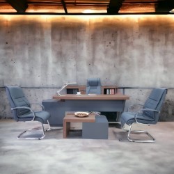 Istanbul Office Executive Office Canberra - Anthracite Walnut