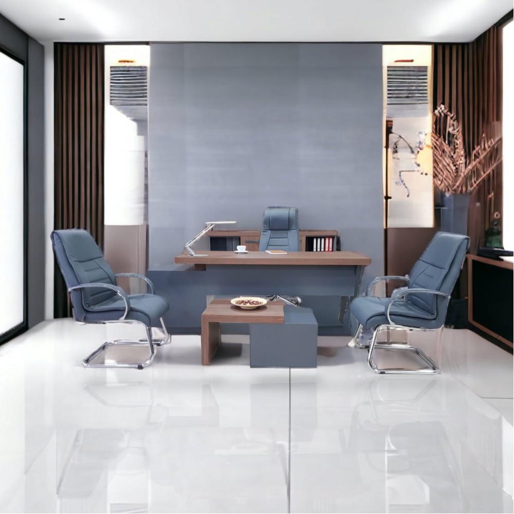 Istanbul Office Executive Office Canberra - Anthracite Walnut