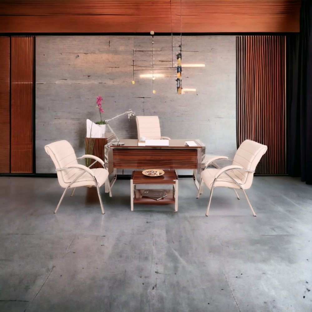 Istanbul Office Desk Staff Team High Gloss Walnut