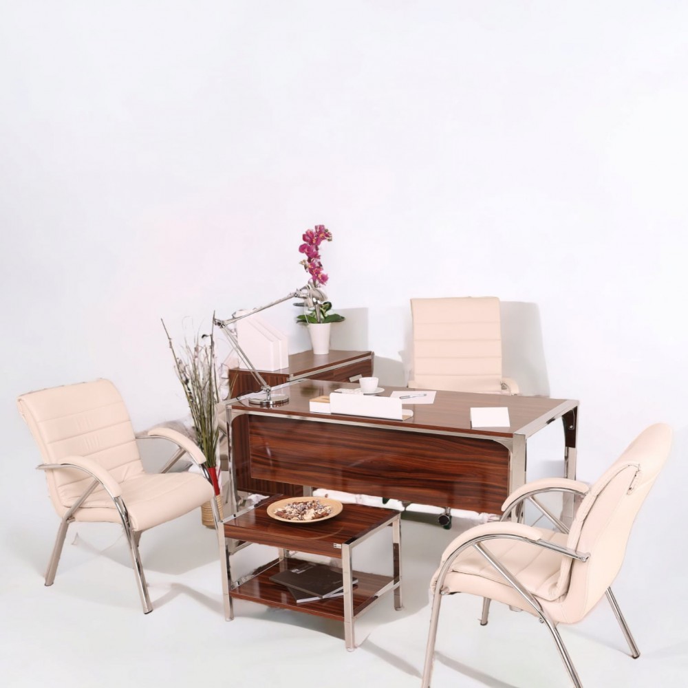 Istanbul Office Desk Staff Team High Gloss Walnut