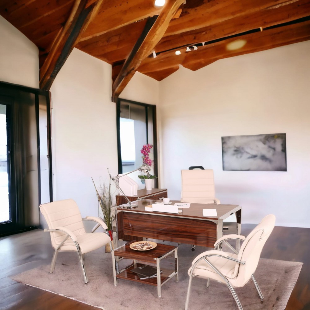 Istanbul Office Desk Staff Team High Gloss Walnut