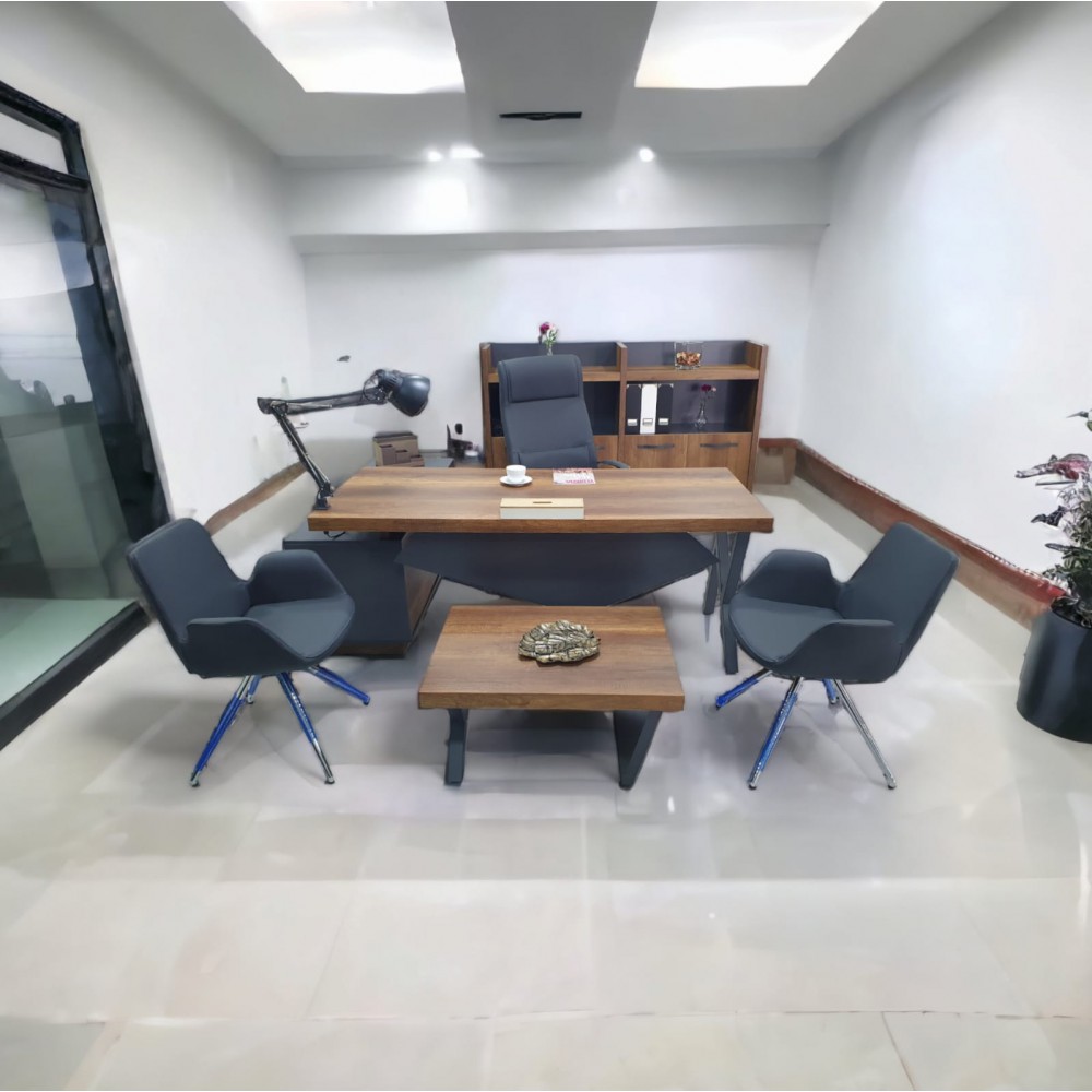 Istanbul Office Manager Table Elegant - Baroque Anthracite