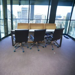 Apple for six person Multiple Workstation Desk - Petra Light Gray 