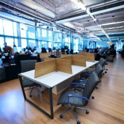 Apple for six person Multiple Workstation Desk - Petra Light Gray 