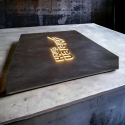 Office Wall Decoration 3D Led Logo Work