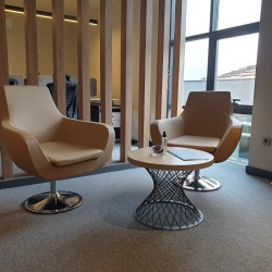 Kayra Waiting Chair Armchair - Flans Leg