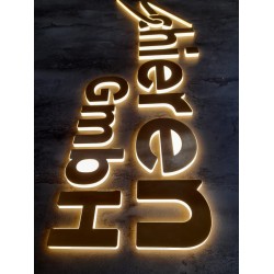 Office Wall Decoration 3D Led Logo Work
