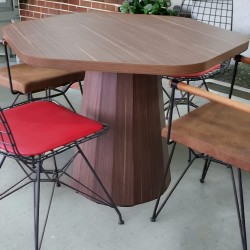 Round Meeting Wooden Tapered Leg