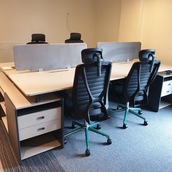 Qatar For Four Person Desk Workstation