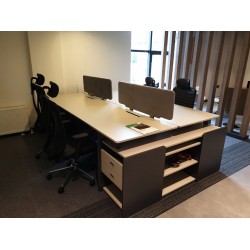 Qatar For Four Person Desk Workstation