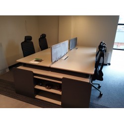Qatar For Four Person Desk Workstation