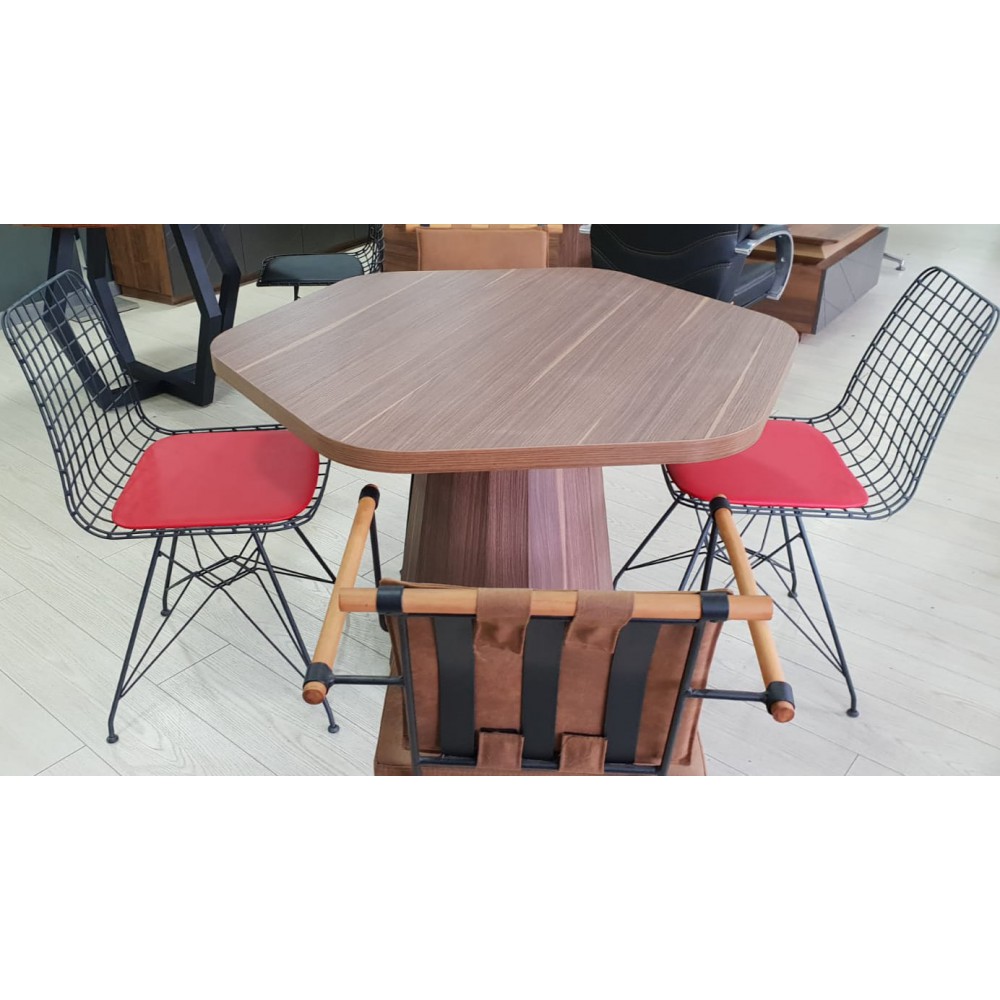 Round Meeting Wooden Tapered Leg