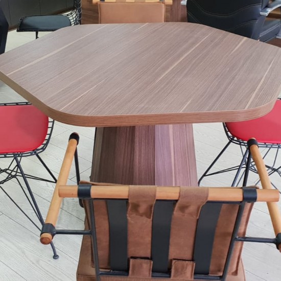 Round Meeting Wooden Tapered Leg