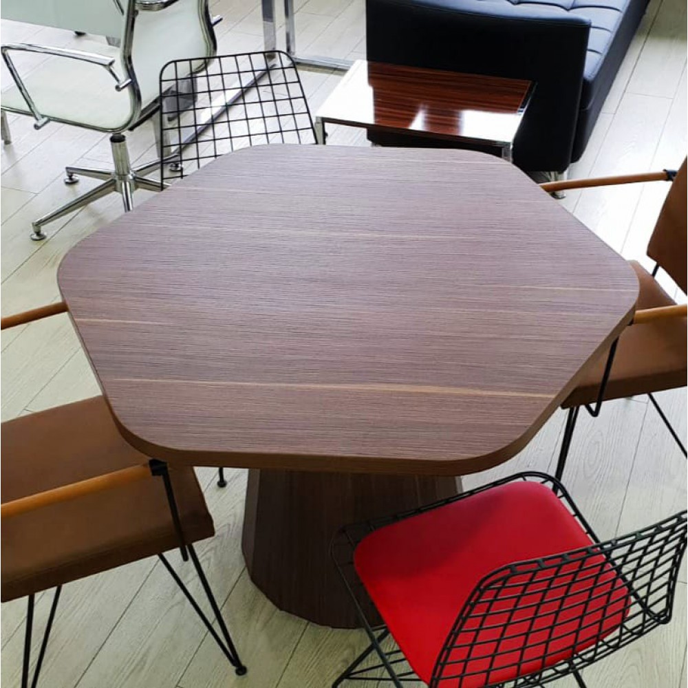 Round Meeting Wooden Tapered Leg