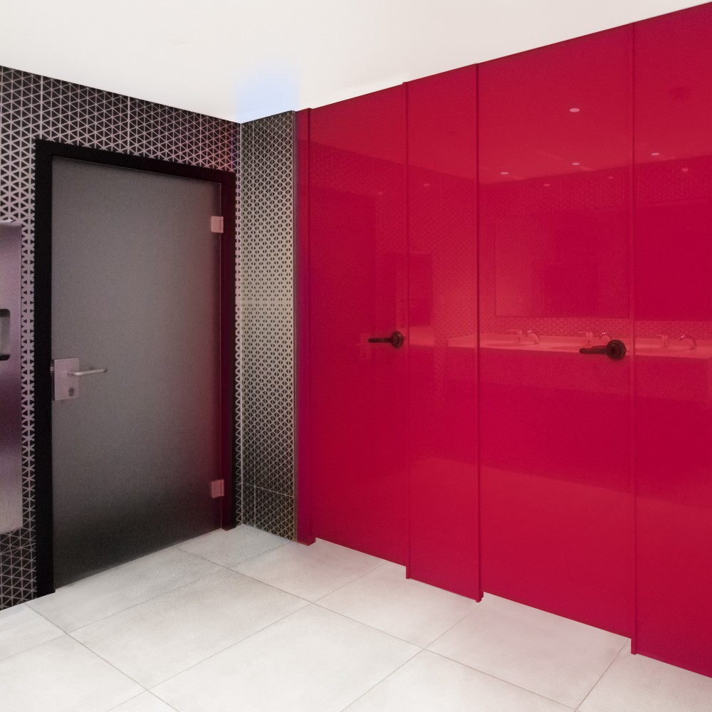 Glass Cubicle Sink Partition Systems