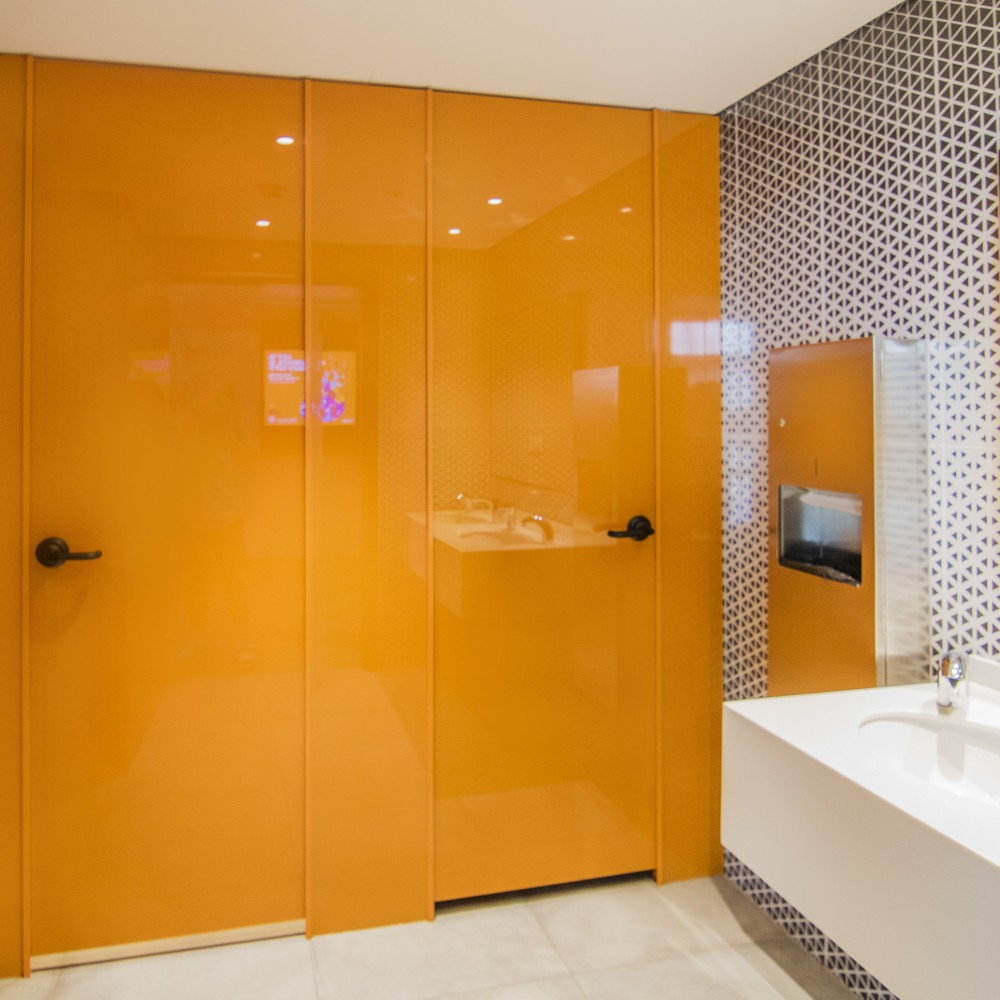 Glass Cubicle Sink Partition Systems