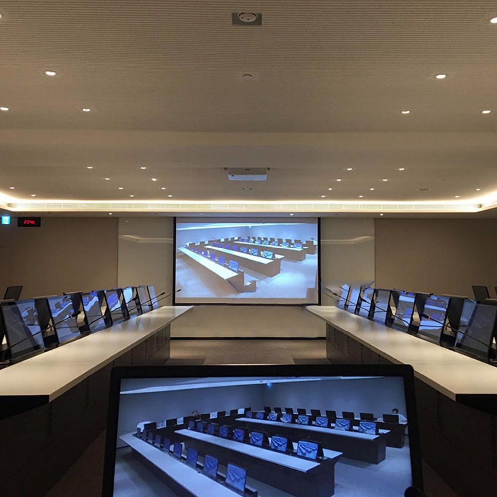 Black Motorized Monitor Lift