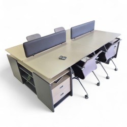 Qatar For Four Person Desk Workstation