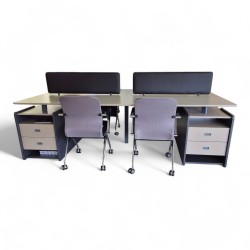 Qatar For Four Person Desk Workstation