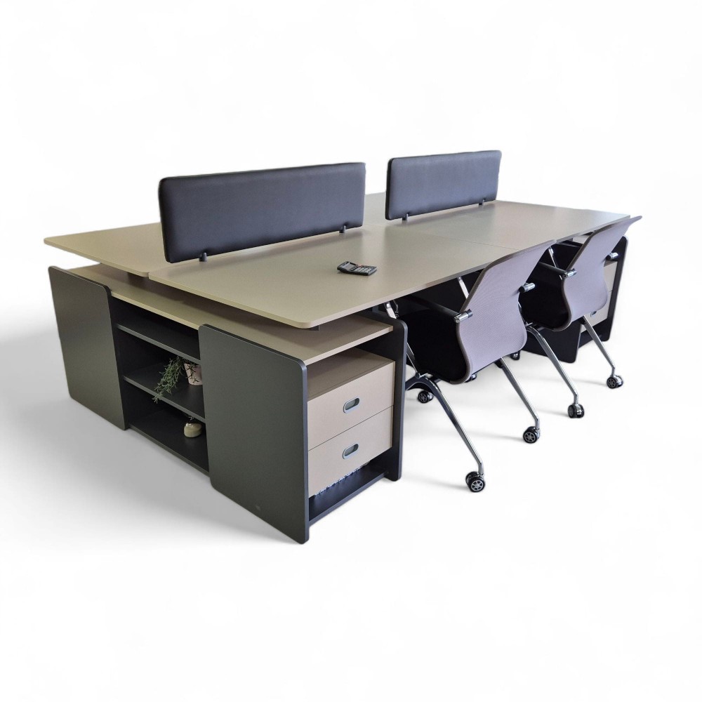 Qatar For Four Person Desk Workstation