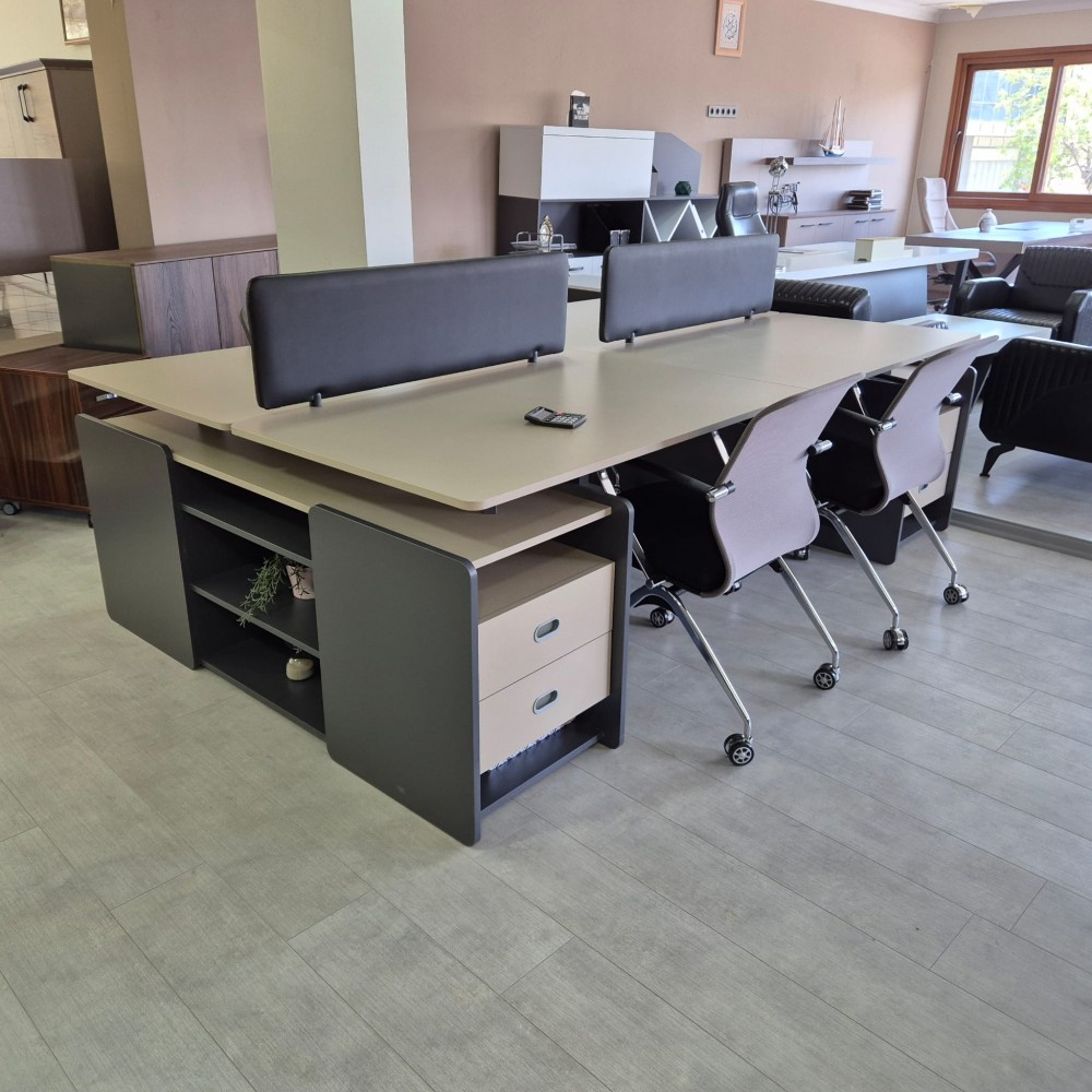 Qatar For Four Person Desk Workstation