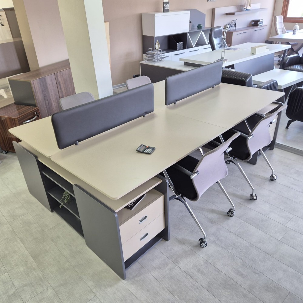 Qatar For Four Person Desk Workstation