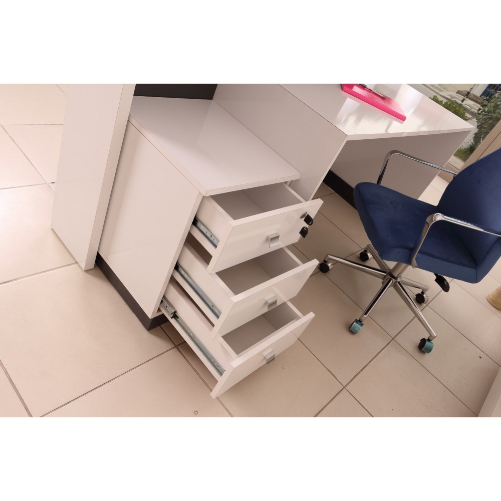 Box Office Reception Desk Table White Anthracite Istanbul