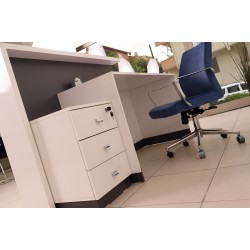 Box Office Reception Desk Table White Anthracite Istanbul