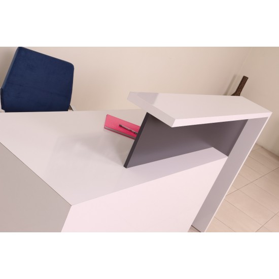 Box Office Reception Desk Table White Anthracite Istanbul