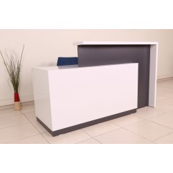 Box Office Reception Desk Table White Anthracite Istanbul