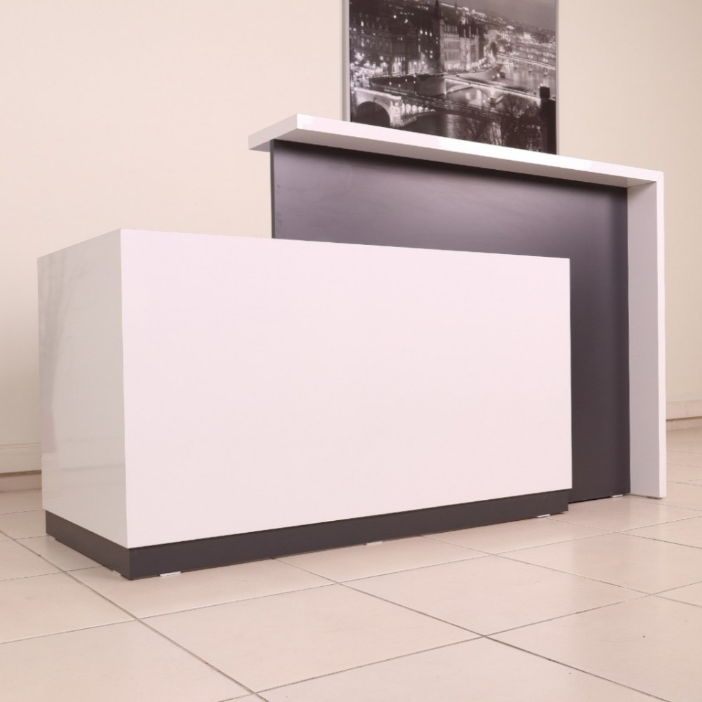 Box Office Reception Desk Table White Anthracite Istanbul