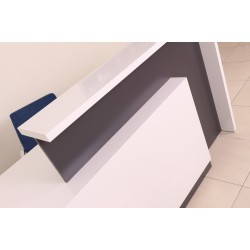 Box Office Reception Desk Table White Anthracite Istanbul