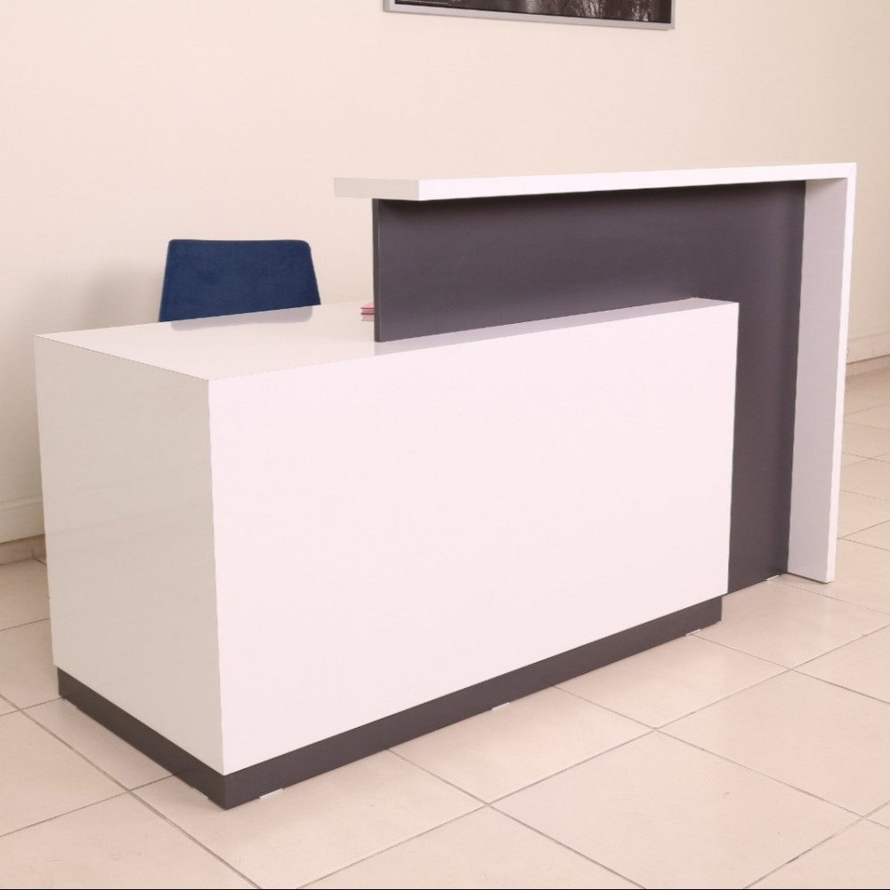 Box Office Reception Desk Table White Anthracite Istanbul