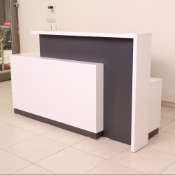 Box Office Reception Desk Table White Anthracite Istanbul