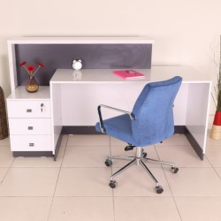 Box Office Reception Desk Table White Anthracite Istanbul