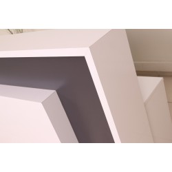 Box Office Reception Desk Table White Anthracite Istanbul