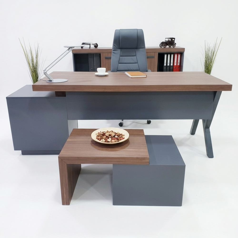 Istanbul Office Executive Office Canberra - Anthracite Walnut