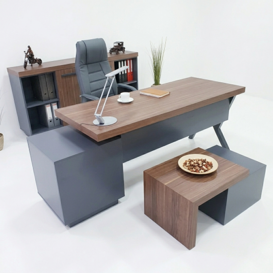 Istanbul Office Executive Office Canberra - Anthracite Walnut