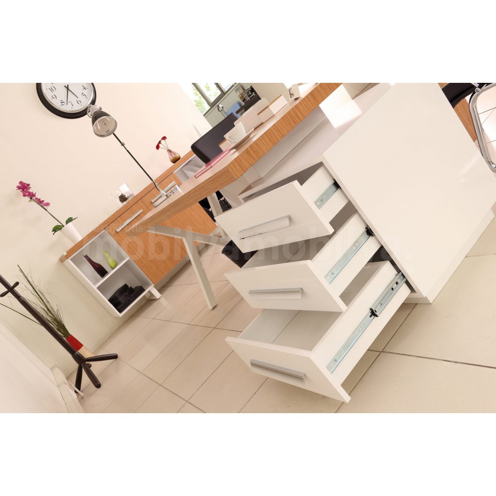 Canberra Executive Office Chair Bamboo White Line Tk.